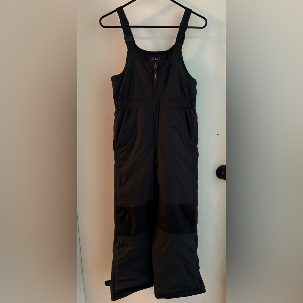 Boys LL Bean snow bib black